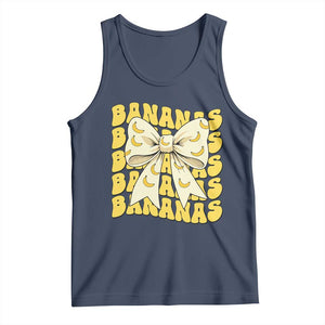 Bananas Coquette Bow Tank Top Retro Banana Lovers Women Girls Kids TS10 Navy Print Your Wear