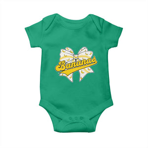 Bananas Coquette Bow Baby Onesie Retro Throwback Popular Fruit Humor Banana Classic TS10 Irish Green Print Your Wear