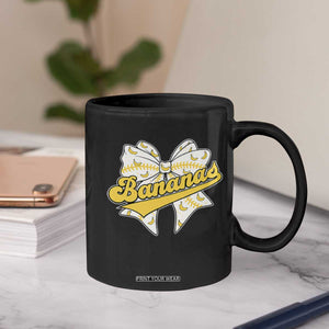 Bananas Coquette Bow Coffee Mug Retro Throwback Popular Fruit Humor Banana Classic TS10 Print Your Wear