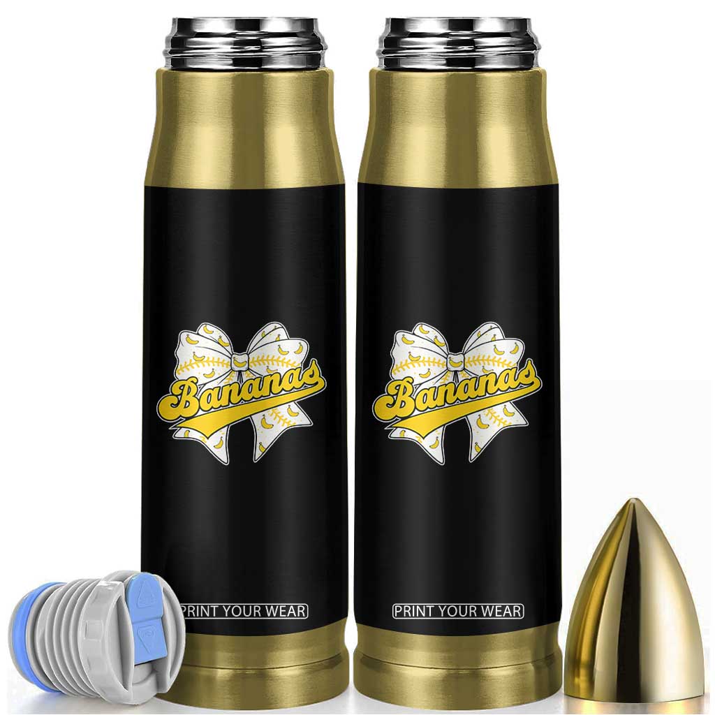 Bananas Coquette Bow Bullet Tumbler Retro Throwback Popular Fruit Humor Banana Classic TS10 Black Print Your Wear