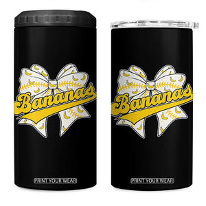 Bananas Coquette Bow 4 in 1 Can Cooler Tumbler Retro Throwback Popular Fruit Humor Banana Classic TS10 One Size: 16 oz Black Print Your Wear