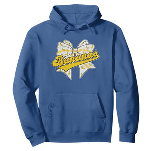 Bananas Coquette Bow Hoodie Retro Throwback Popular Fruit Humor Banana Classic TS10 Royal Blue Print Your Wear