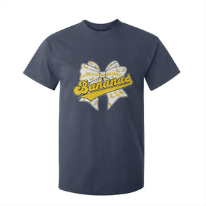 Bananas Coquette Bow T Shirt For Kid Retro Throwback Popular Fruit Humor Banana Classic TS10 Navy Print Your Wear