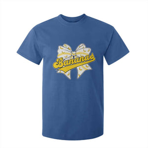 Bananas Coquette Bow T Shirt For Kid Retro Throwback Popular Fruit Humor Banana Classic TS10 Royal Blue Print Your Wear