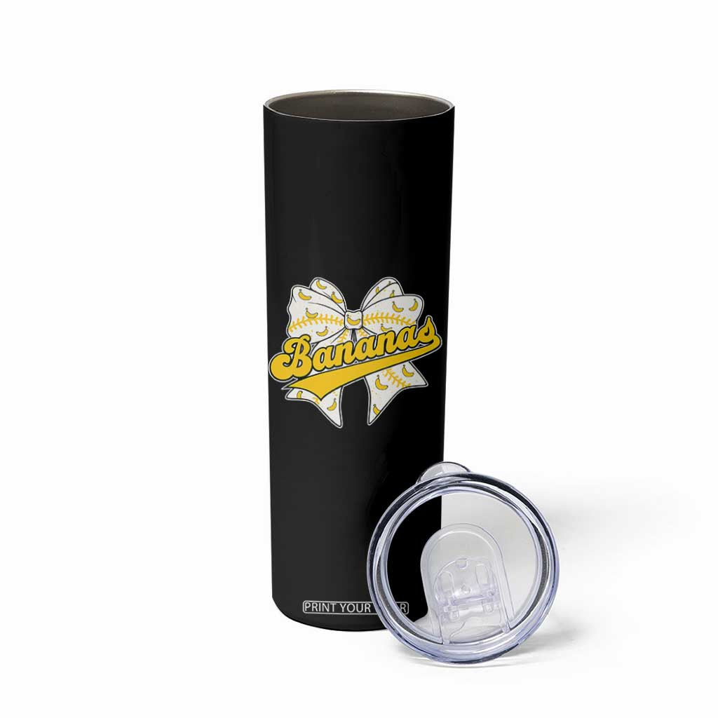 Bananas Coquette Bow Skinny Tumbler Retro Throwback Popular Fruit Humor Banana Classic TS10 Print Your Wear