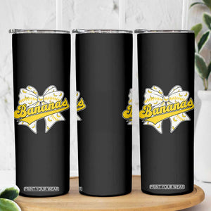 Bananas Coquette Bow Skinny Tumbler Retro Throwback Popular Fruit Humor Banana Classic TS10 Print Your Wear