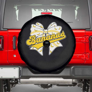 Bananas Coquette Bow Spare Tire Cover Retro Throwback Popular Fruit Humor Banana Classic TS10 Black Print Your Wear