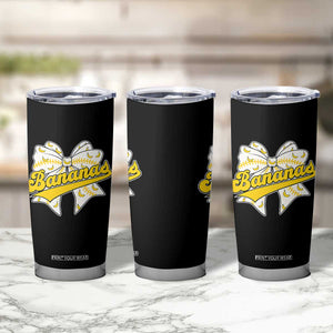 Bananas Coquette Bow Tumbler Cup Retro Throwback Popular Fruit Humor Banana Classic TS10 Print Your Wear