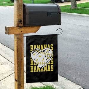 Retro Bananas Garden Flag - Vintage Baseball Heart Graphic - Game Day Gifts TS10 Print Your Wear