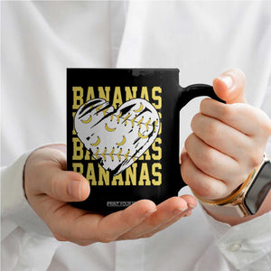 Retro Bananas Coffee Mug Vintage Baseball Heart Graphic Game Day Gifts TS10 Print Your Wear