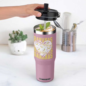 Retro Bananas Flip Straw Tumbler Vintage Baseball Heart Graphic Game Day Gifts TS10 One Size: 30 oz Light Pink Print Your Wear