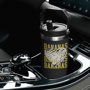 Retro Bananas Flip Straw Tumbler Vintage Baseball Heart Graphic Game Day Gifts TS10 Print Your Wear