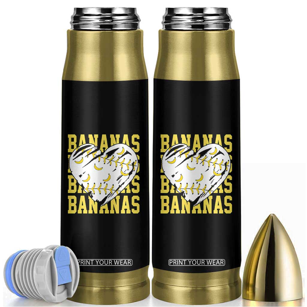 Retro Bananas Bullet Tumbler Vintage Baseball Heart Graphic Game Day Gifts TS10 Black Print Your Wear