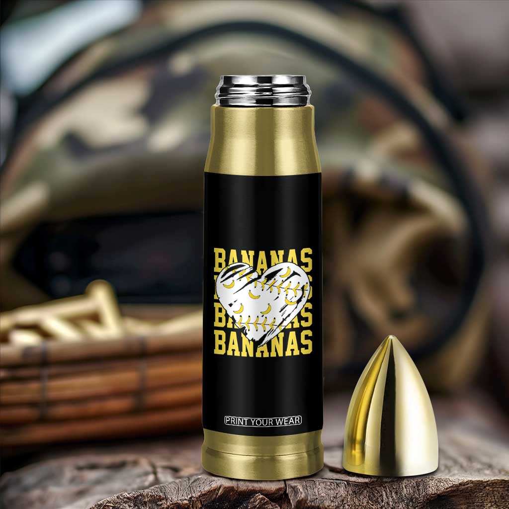 Retro Bananas Bullet Tumbler Vintage Baseball Heart Graphic Game Day Gifts TS10 Print Your Wear