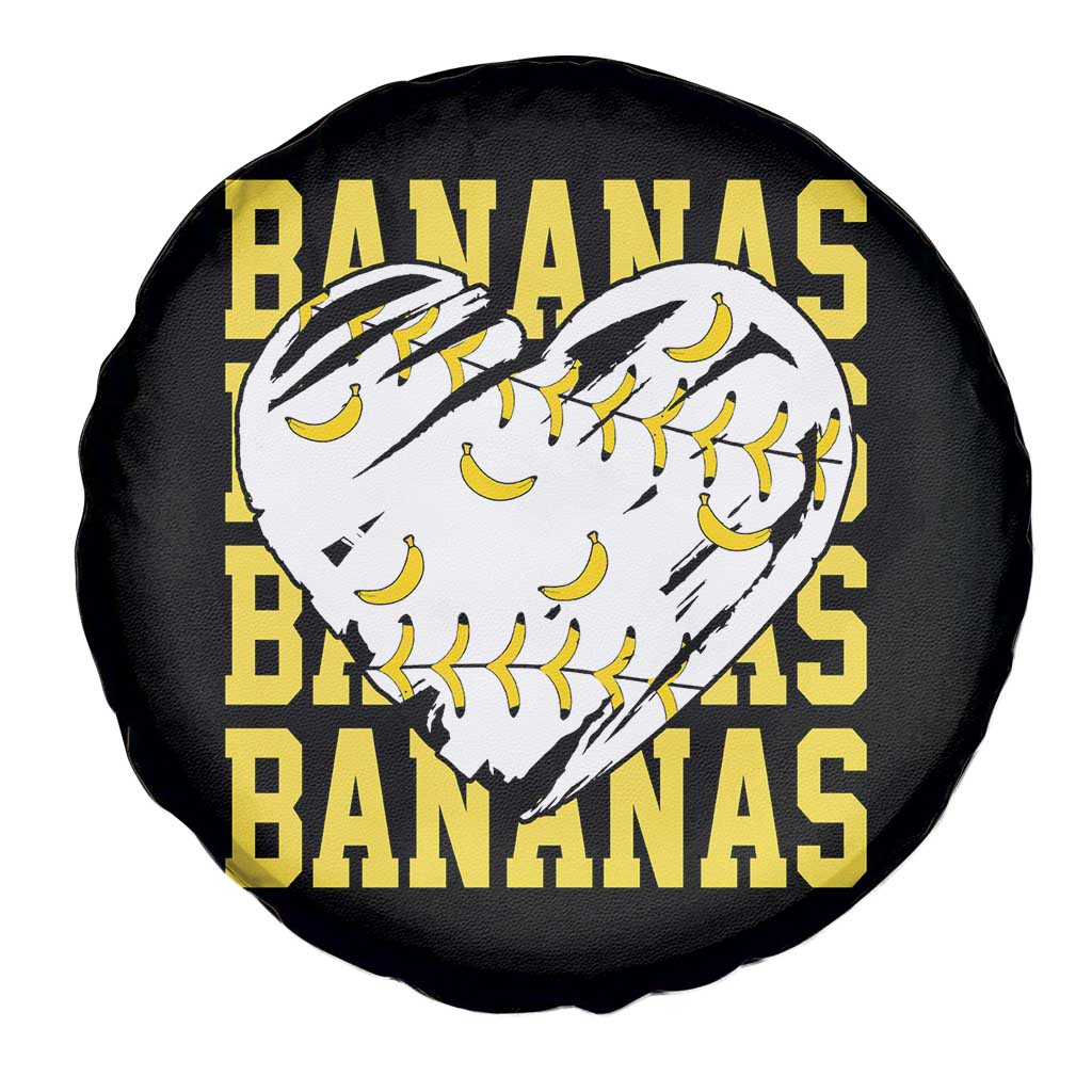 Retro Bananas Spare Tire Cover Vintage Baseball Heart Graphic Game Day Gifts TS10 Print Your Wear
