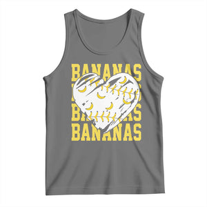 Retro Bananas Tank Top Vintage Baseball Heart Graphic Game Day Gifts TS10 Black Heather Print Your Wear