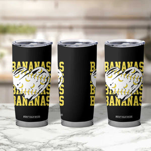 Retro Bananas Tumbler Cup Vintage Baseball Heart Graphic Game Day Gifts TS10 Print Your Wear