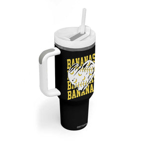 Retro Bananas Tumbler With Handle Vintage Baseball Heart Graphic Game Day Gifts TS10 Print Your Wear