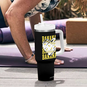 Retro Bananas Tumbler With Handle Vintage Baseball Heart Graphic Game Day Gifts TS10 Print Your Wear