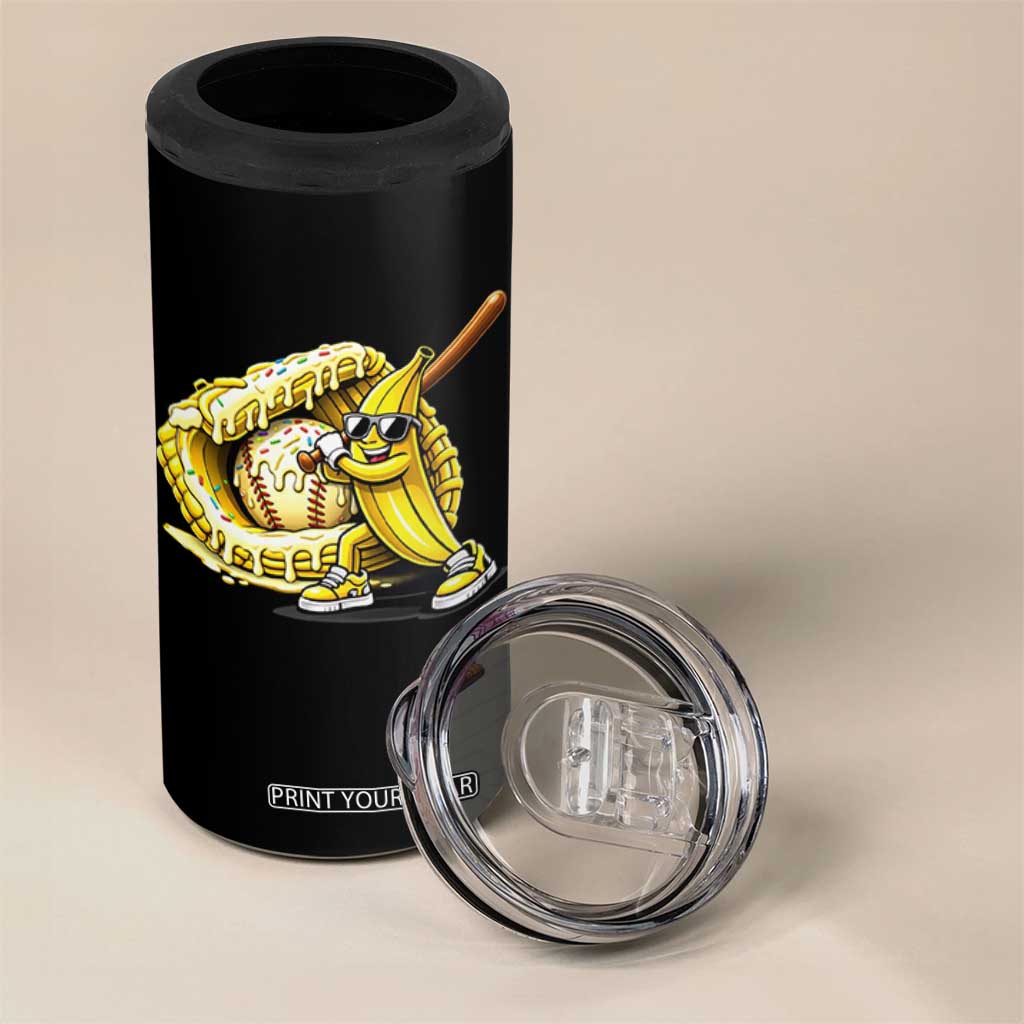 Baseball Banana 4 in 1 Can Cooler Tumbler Funny Baseball Glove Drip Kids Youth Boys Girls TS10 Print Your Wear