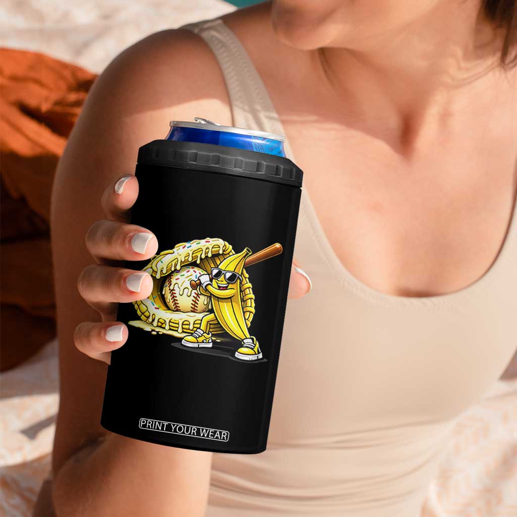Baseball Banana 4 in 1 Can Cooler Tumbler Funny Baseball Glove Drip Kids Youth Boys Girls TS10 Print Your Wear
