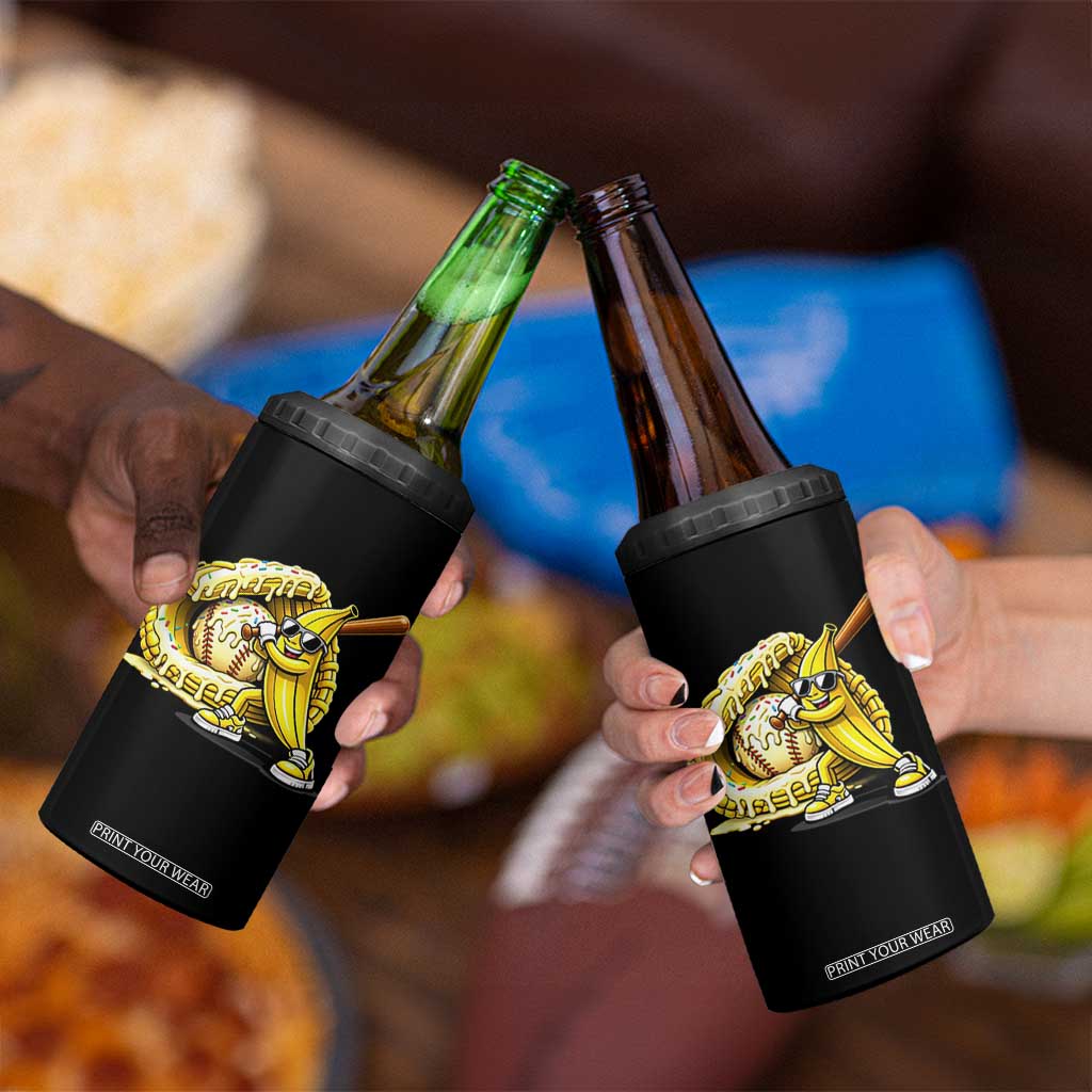 Baseball Banana 4 in 1 Can Cooler Tumbler Funny Baseball Glove Drip Kids Youth Boys Girls TS10 Print Your Wear