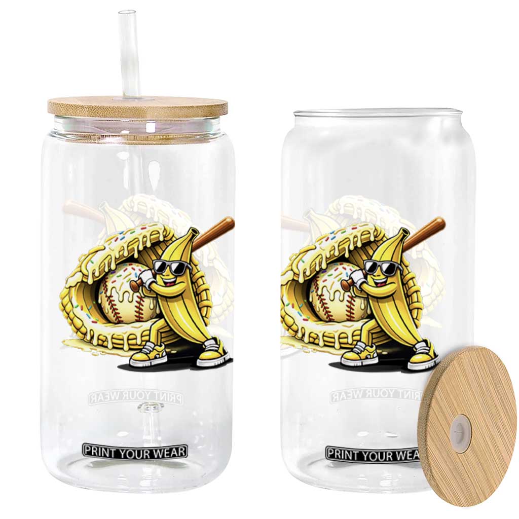Baseball Banana Glass Can Funny Baseball Glove Drip Kids Youth Boys Girls TS10 Print Your Wear