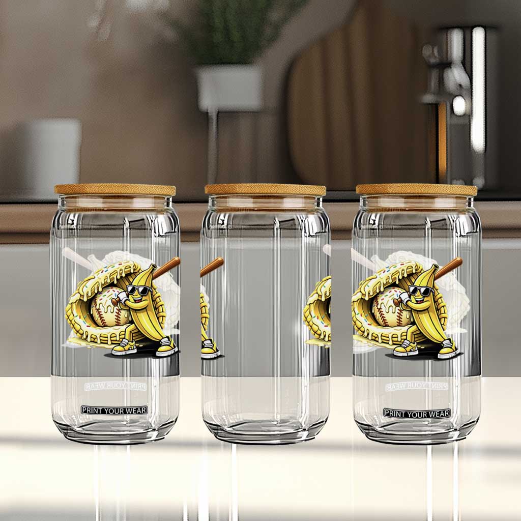 Baseball Banana Glass Can Funny Baseball Glove Drip Kids Youth Boys Girls TS10 Print Your Wear