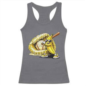 Baseball Banana Racerback Tank Top Funny Baseball Glove Drip Kids Youth Boys Girls TS10 Charcoal Print Your Wear