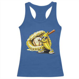 Baseball Banana Racerback Tank Top Funny Baseball Glove Drip Kids Youth Boys Girls TS10 Royal Blue Print Your Wear
