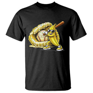 Baseball Banana T Shirt Funny Baseball Glove Drip Kids Youth Boys Girls TS10 Black Print Your Wear