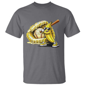 Baseball Banana T Shirt Funny Baseball Glove Drip Kids Youth Boys Girls TS10 Charcoal Print Your Wear