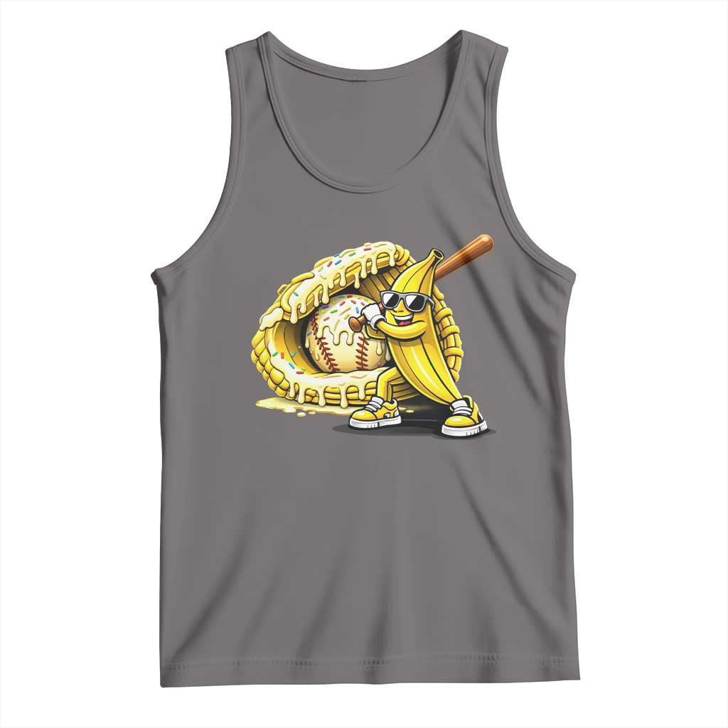 Baseball Banana Tank Top Funny Baseball Glove Drip Kids Youth Boys Girls TS10 Deep Heather Print Your Wear