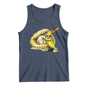 Baseball Banana Tank Top Funny Baseball Glove Drip Kids Youth Boys Girls TS10 Navy Print Your Wear