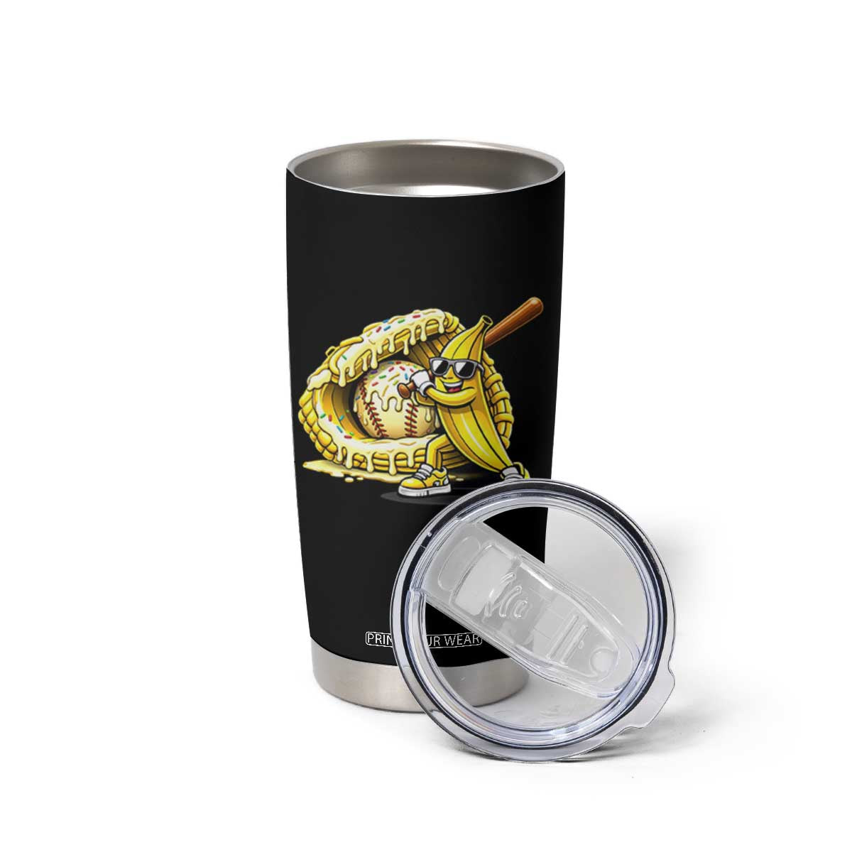 Baseball Banana Tumbler Cup Funny Baseball Glove Drip Kids Youth Boys Girls TS10 Print Your Wear
