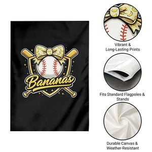 Bananas Coquette Bow Garden Flag Baseball Bats Banana Lovers Women Girls Kids TS10 Print Your Wear
