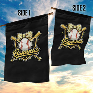 Bananas Coquette Bow Garden Flag Baseball Bats Banana Lovers Women Girls Kids TS10 Print Your Wear