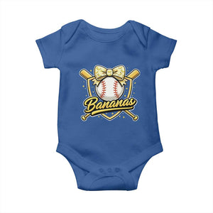 Bananas Coquette Bow Baby Onesie Baseball Bats Banana Lovers Women Girls Kids TS10 Royal Blue Print Your Wear