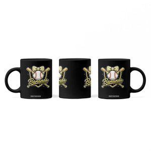 Bananas Coquette Bow Coffee Mug Baseball Bats Banana Lovers Women Girls Kids TS10 Print Your Wear