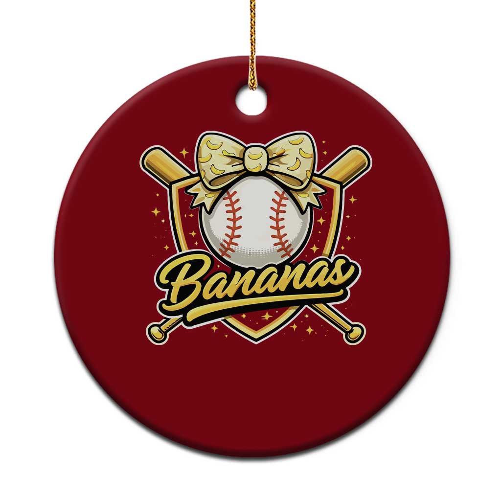 Bananas Coquette Bow Ceramic Ornament Baseball Bats Banana Lovers Women Girls Kids TS10 1pc Red Print Your Wear