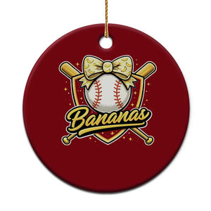 Bananas Coquette Bow Ceramic Ornament Baseball Bats Banana Lovers Women Girls Kids TS10 1pc Red Print Your Wear
