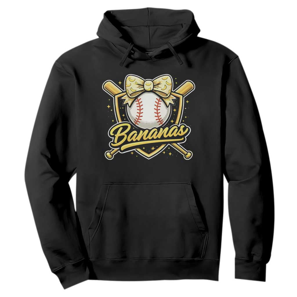 Bananas Coquette Bow Hoodie Baseball Bats Banana Lovers Women Girls Kids TS10 Black Print Your Wear