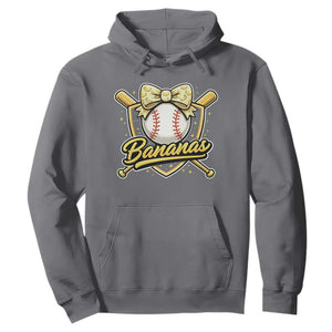 Bananas Coquette Bow Hoodie Baseball Bats Banana Lovers Women Girls Kids TS10 Charcoal Print Your Wear