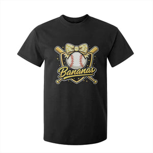Bananas Coquette Bow T Shirt For Kid Baseball Bats Banana Lovers Women Girls Kids TS10 Black Print Your Wear