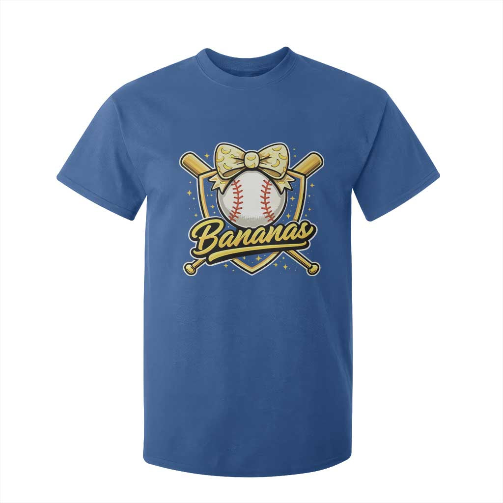 Bananas Coquette Bow T Shirt For Kid Baseball Bats Banana Lovers Women Girls Kids TS10 Royal Blue Print Your Wear