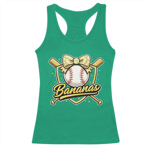 Bananas Coquette Bow Racerback Tank Top Baseball Bats Banana Lovers Women Girls Kids TS10 Irish Green Print Your Wear