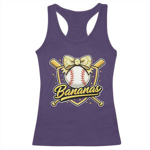 Bananas Coquette Bow Racerback Tank Top Baseball Bats Banana Lovers Women Girls Kids TS10 Purple Print Your Wear