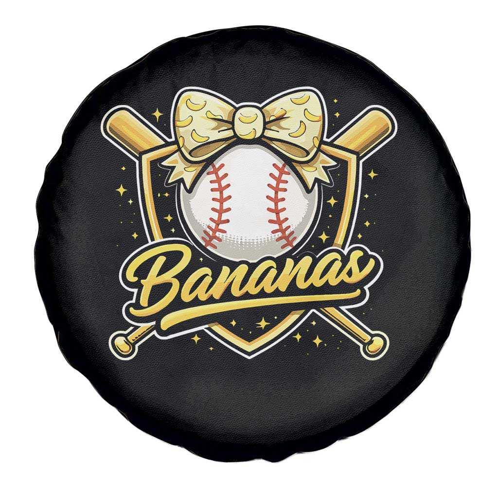 Bananas Coquette Bow Spare Tire Cover Baseball Bats Banana Lovers Women Girls Kids TS10 Print Your Wear