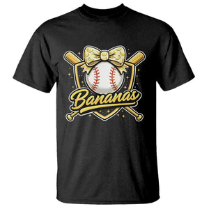 Bananas Coquette Bow T Shirt Baseball Bats Banana Lovers Women Girls Kids TS10 Black Print Your Wear