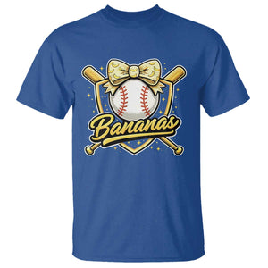 Bananas Coquette Bow T Shirt Baseball Bats Banana Lovers Women Girls Kids TS10 Royal Blue Print Your Wear